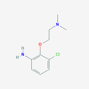 molecular formula C10H15ClN2O B1361684 N-[2-(2-Amino-6-chlorophenoxy)ethyl]-N,N-dimethylamine CAS No. 946714-48-3