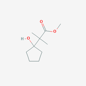 molecular formula C10H18O3 B13616939 Methyl 2-(1-hydroxycyclopentyl)-2-methylpropanoate 