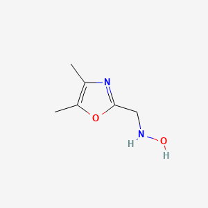 molecular formula C6H10N2O2 B13616969 N-[(dimethyl-1,3-oxazol-2-yl)methyl]hydroxylamine 