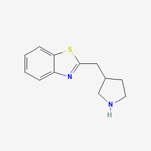 molecular formula C12H14N2S B13616980 2-(Pyrrolidin-3-ylmethyl)benzo[d]thiazole 