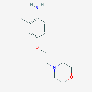 molecular formula C13H20N2O2 B1361700 2-Methyl-4-[2-(4-morpholinyl)ethoxy]phenylamine CAS No. 946742-70-7