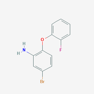 molecular formula C12H9BrFNO B1361708 5-溴-2-(2-氟苯氧基)苯胺 CAS No. 946700-02-3