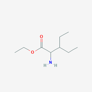 molecular formula C9H19NO2 B13617104 Ethyl 2-amino-3-ethylpentanoate 