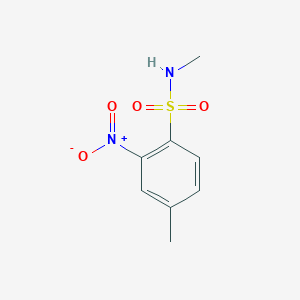 molecular formula C8H10N2O4S B13617116 N,4-Dimethyl-2-nitrobenzene-1-sulfonamide CAS No. 89840-90-4