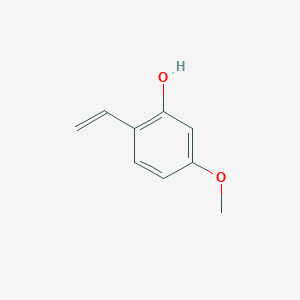 molecular formula C9H10O2 B13617167 Phenol, 2-ethenyl-5-methoxy-(9CI) CAS No. 522592-59-2