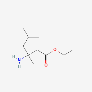 molecular formula C10H21NO2 B13617234 Ethyl 3-amino-3,5-dimethylhexanoate 