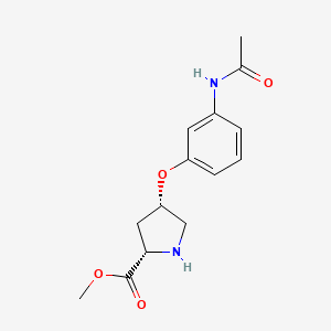 Methyl (2S,4S)-4-[3-(acetylamino)phenoxy]-2-pyrrolidinecarboxylate
