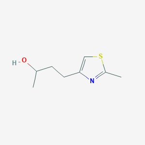 molecular formula C8H13NOS B13617270 4-(2-Methylthiazol-4-yl)butan-2-ol 
