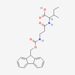 molecular formula C24H28N2O5 B13617288 Fmoc-L-beta-Ala-Ile-OH 