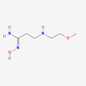 molecular formula C6H15N3O2 B13617314 N-Hydroxy-3-((2-methoxyethyl)amino)propanimidamide 