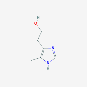 molecular formula C6H10N2O B13617347 4-methyl-1H-Imidazole-5-ethanol CAS No. 54732-98-8