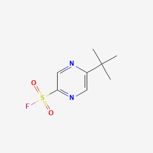 molecular formula C8H11FN2O2S B13617398 5-Tert-butylpyrazine-2-sulfonyl fluoride 