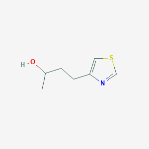 molecular formula C7H11NOS B13617402 4-(Thiazol-4-yl)butan-2-ol 