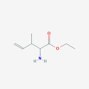 molecular formula C8H15NO2 B13617418 Ethyl 2-amino-3-methylpent-4-enoate 