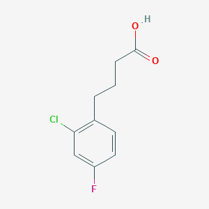 molecular formula C10H10ClFO2 B13617516 4-(2-Chloro-4-fluorophenyl)butanoic acid 