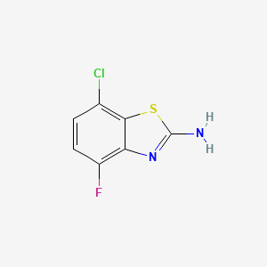 molecular formula C7H4ClFN2S B1361753 7-Chloro-4-fluorobenzo[d]thiazol-2-amine CAS No. 872365-04-3