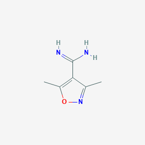 molecular formula C6H9N3O B13617537 Dimethyl-1,2-oxazole-4-carboximidamide 