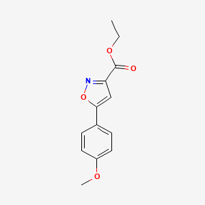 molecular formula C13H13NO4 B1361754 Ethyl 5-(4-methoxyphenyl)isoxazole-3-carboxylate CAS No. 925006-96-8