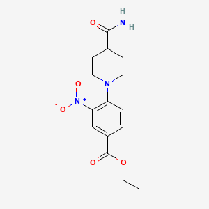 molecular formula C15H19N3O5 B1361755 Ethyl 4-(4-carbamoylpiperidin-1-yl)-3-nitrobenzoate CAS No. 942474-60-4