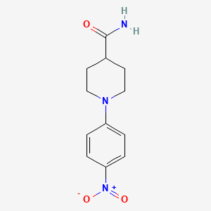 molecular formula C12H15N3O3 B1361756 1-(4-硝基苯基)哌啶-4-甲酰胺 CAS No. 223786-49-0
