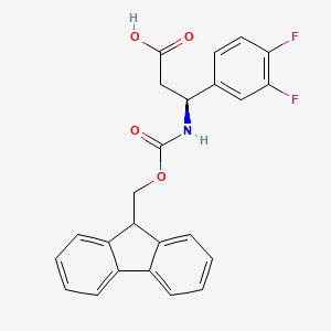 molecular formula C24H19F2NO4 B13617567 Fmoc-(S)-3-Amino-3-(3,4-Difluorophenyl)-propionic acid 