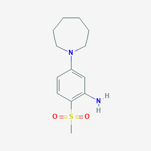 molecular formula C13H20N2O2S B1361758 5-Azepan-1-yl-2-(methylsulphonyl)aniline CAS No. 942474-92-2