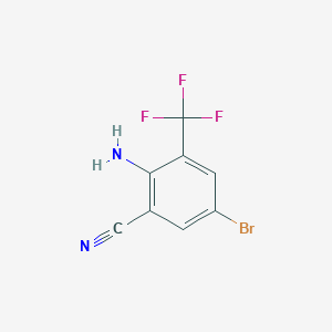 molecular formula C8H4BrF3N2 B1361761 2-Amino-5-bromo-3-(trifluoromethyl)benzonitrile CAS No. 1000571-53-8
