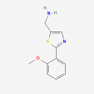 molecular formula C11H12N2OS B1361763 1-[2-(2-甲氧基苯基)-1,3-噻唑-5-基]甲胺 CAS No. 915921-26-5