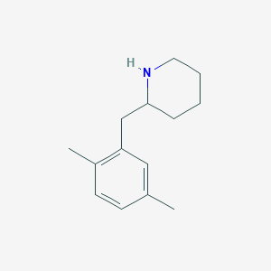 molecular formula C14H21N B13617641 2-(2,5-Dimethylbenzyl)piperidine 