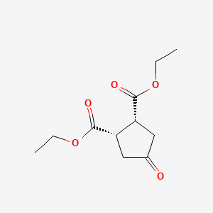 molecular formula C11H16O5 B1361767 cis-4-Oxo-1,2-cyclopentanedicarboxylic acid diethyl ester CAS No. 156293-34-4
