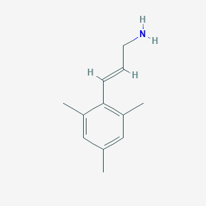 molecular formula C12H17N B13617679 3-Mesitylprop-2-en-1-amine 