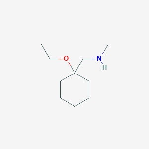 molecular formula C10H21NO B13617734 1-(1-ethoxycyclohexyl)-N-methylmethanamine 