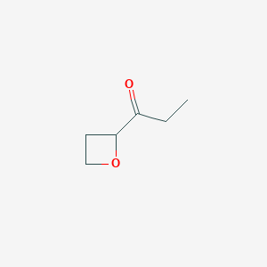 molecular formula C6H10O2 B13617750 1-(Oxetan-2-yl)propan-1-one 