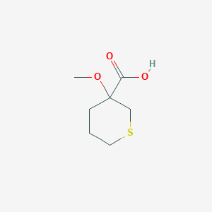 molecular formula C7H12O3S B13617764 3-Methoxythiane-3-carboxylicacid 