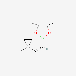 molecular formula C13H23BO2 B13617772 4,4,5,5-Tetramethyl-2-[2-(1-methylcyclopropyl)prop-1-en-1-yl]-1,3,2-dioxaborolane 
