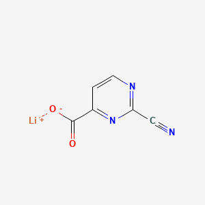 molecular formula C6H2LiN3O2 B13617791 Lithium(1+) 2-cyanopyrimidine-4-carboxylate 