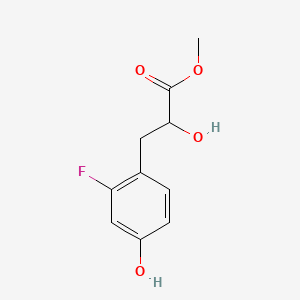 molecular formula C10H11FO4 B13617844 Methyl 3-(2-fluoro-4-hydroxyphenyl)-2-hydroxypropanoate 