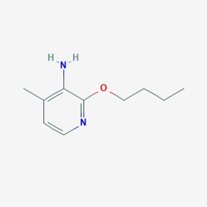 molecular formula C10H16N2O B13617900 2-Butoxy-4-methylpyridin-3-amine 