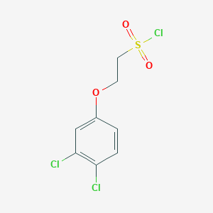 molecular formula C8H7Cl3O3S B13617915 2-(3,4-Dichlorophenoxy)ethane-1-sulfonyl chloride 
