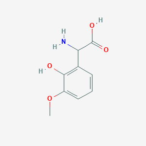molecular formula C9H11NO4 B13617931 Amino-(2-hydroxy-3-methoxy-phenyl)-acetic acid CAS No. 318269-97-5