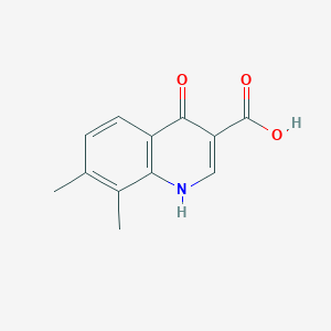 molecular formula C12H11NO3 B1361800 4-Hydroxy-7,8-dimethylquinoline-3-carboxylic acid CAS No. 53164-36-6