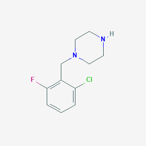 molecular formula C11H14ClFN2 B1361801 1-(2-Chloro-6-fluorobenzyl)piperazine CAS No. 215655-20-2