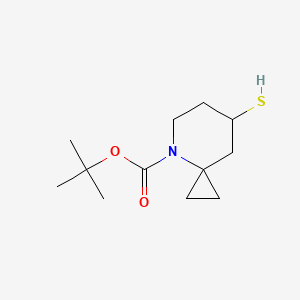 molecular formula C12H21NO2S B13618020 Tert-butyl 7-sulfanyl-4-azaspiro[2.5]octane-4-carboxylate 