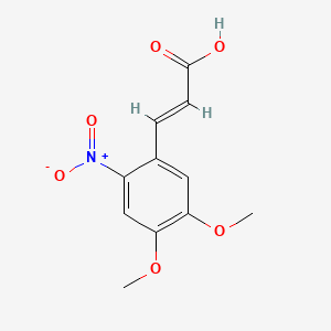 molecular formula C11H11NO6 B1361803 4,5-Dimethoxy-2-nitrocinnamic acid CAS No. 20567-38-8