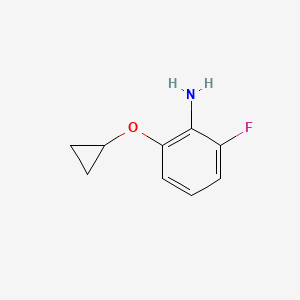 molecular formula C9H10FNO B13618055 2-Cyclopropoxy-6-fluoroaniline 