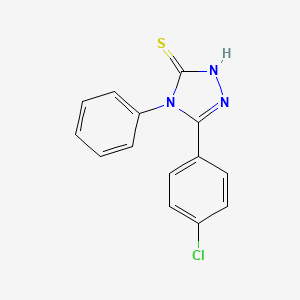 molecular formula C14H10ClN3S B1361809 5-(4-chlorophenyl)-4-phenyl-4H-1,2,4-triazole-3-thiol CAS No. 93300-54-0
