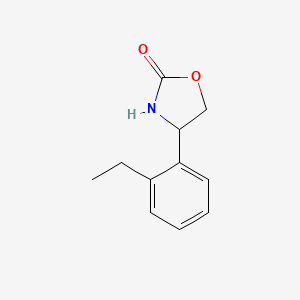 molecular formula C11H13NO2 B13618099 4-(2-Ethylphenyl)oxazolidin-2-one 