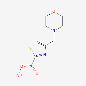 molecular formula C9H11KN2O3S B13618123 Potassium 4-[(morpholin-4-yl)methyl]-1,3-thiazole-2-carboxylate 