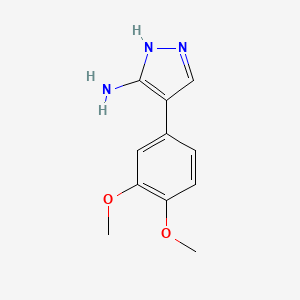 molecular formula C11H13N3O2 B1361816 4-(3,4-dimethoxyphenyl)-1H-pyrazol-5-amine CAS No. 278600-50-3