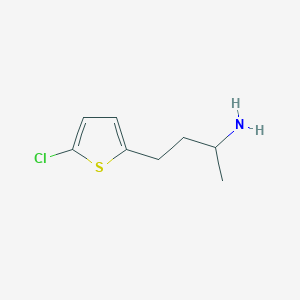 molecular formula C8H12ClNS B13618173 4-(5-Chlorothiophen-2-yl)butan-2-amine 